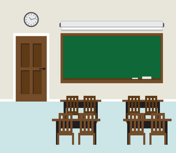 卡通矢量图 分层教育理念在室内教室中的视觉诠释